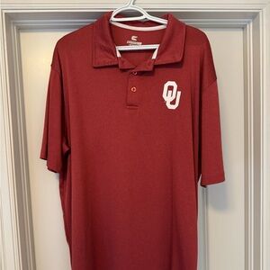 Colosseum University of Oklahoma Red Polo - 100% Polyester